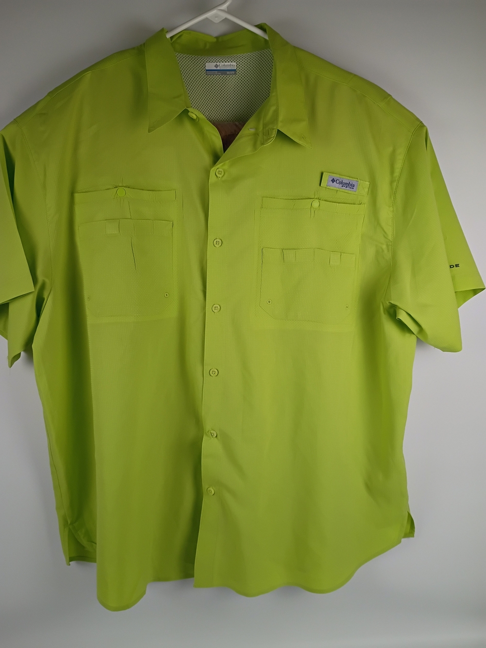 Columbia Men's Short Sleeve Performance Shirt - Neon Green